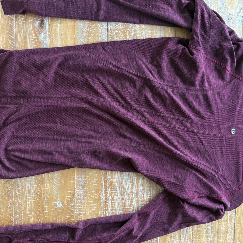 lululemon athletica Burgundy swiftly Long Sleeve Top